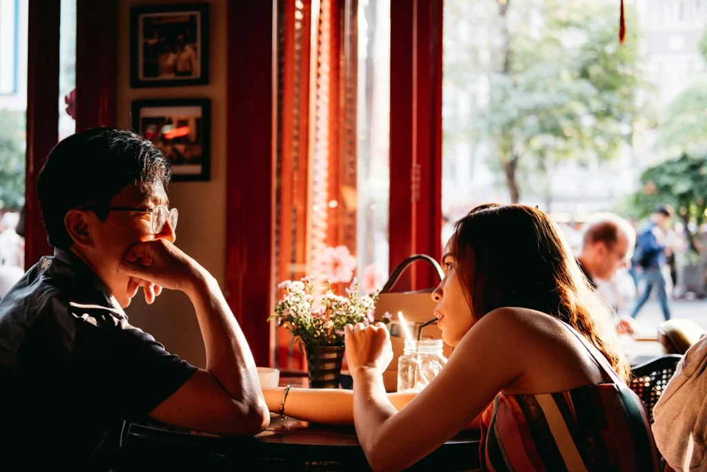 Image for Recovering Confidence After Dating App Overload. Two people on a date