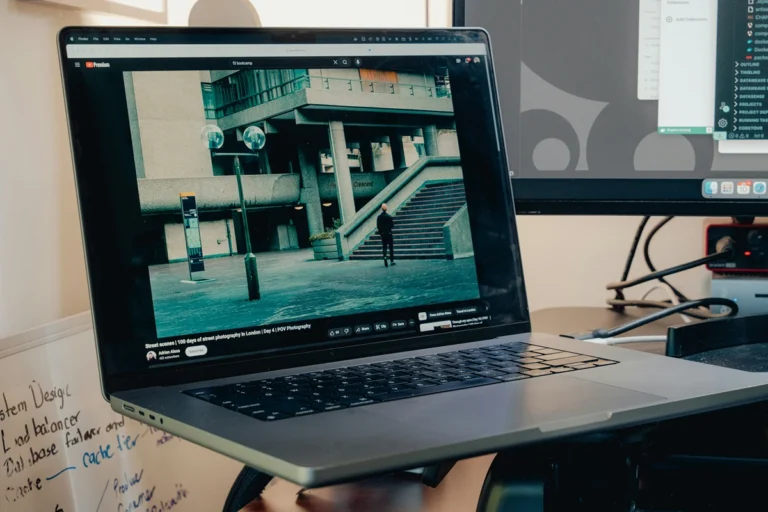 Image of computer screen with YouTube video playing