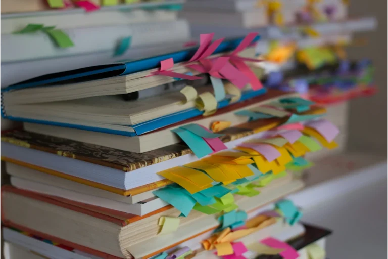 Image of many bookmarks with different tabs showing overwhelm